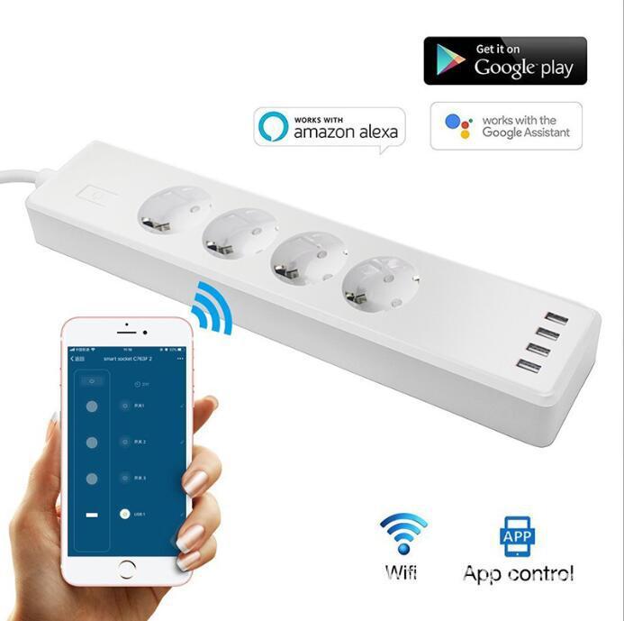 Tuya Smart Plug Strip with Voice Control and Automation