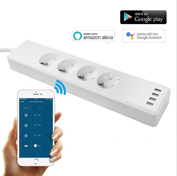 Tuya Smart Plug Strip with Voice Control and Automation