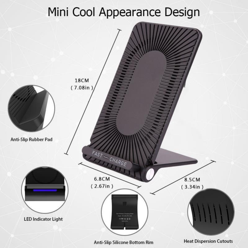 Qi Wireless Fast Charger with Built-In Cooling Fan