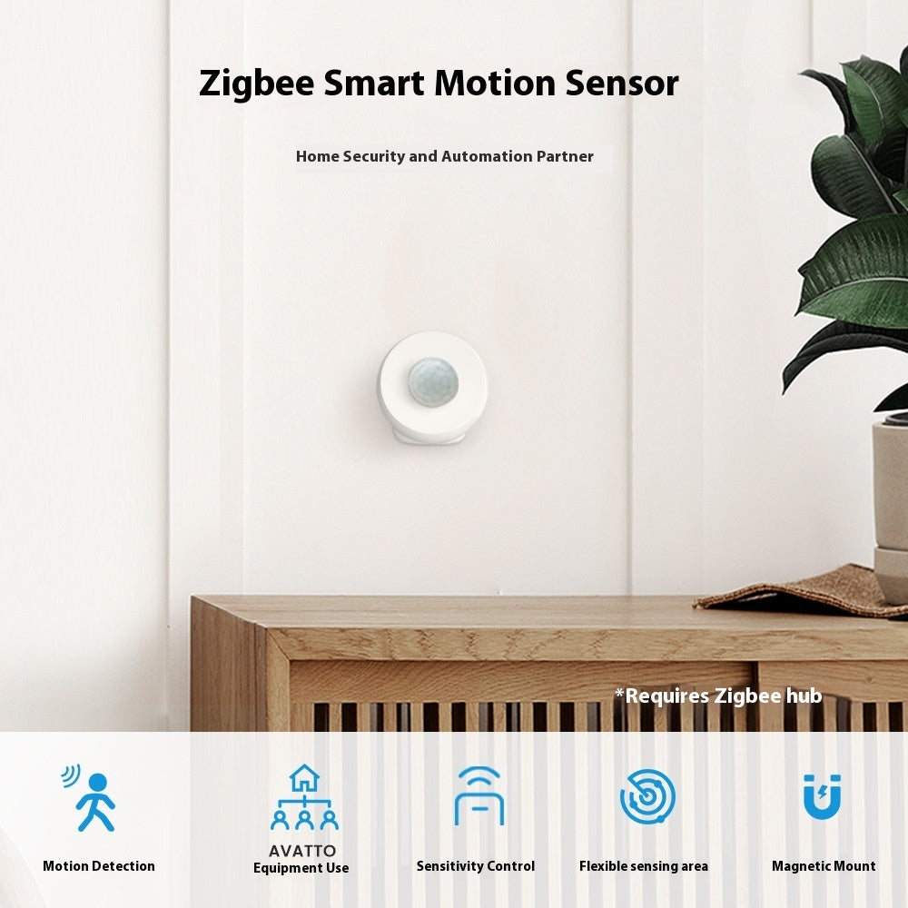 ZigBee Smart PIR Motion Sensor for Home Security